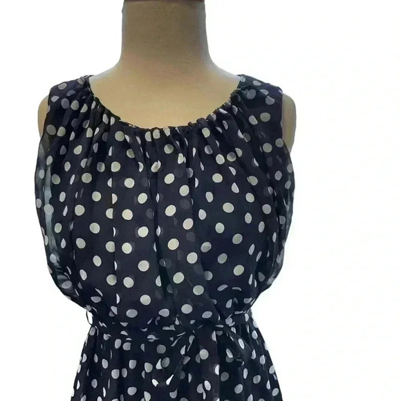SOHO APPAREL LTD, Size 8 Blue with White Polka Dot Great Quality Great Condition - Picture 5 of 8